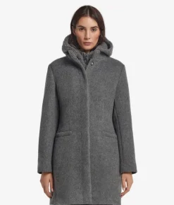 Cappotto con cappuccio in cashmere