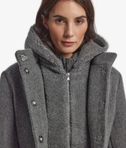 Cappotto con cappuccio in cashmere