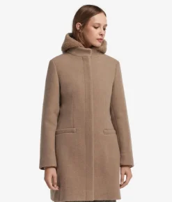 Cappotto con cappuccio in cashmere