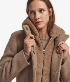 Cappotto con cappuccio in cashmere