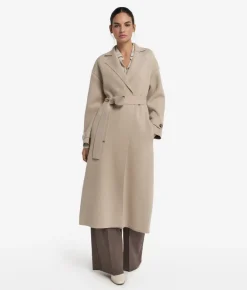 Cappotto lungo con cintura in Cashmere Ultrasoft