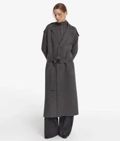 Cappotto lungo con cintura in Cashmere Ultrasoft