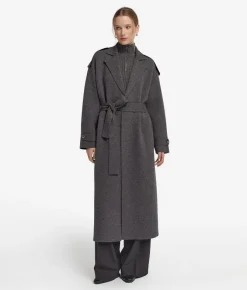 Cappotto lungo con cintura in Cashmere Ultrasoft