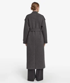 Cappotto lungo con cintura in Cashmere Ultrasoft