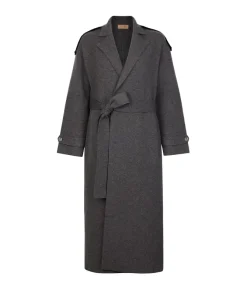 Cappotto lungo con cintura in Cashmere Ultrasoft