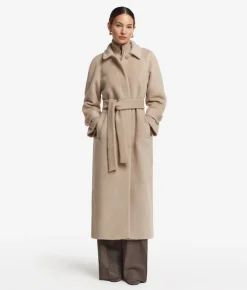 Cappotto lungo in tessuto di cashmere