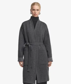 Cappotto reversibile in cashmere spinato