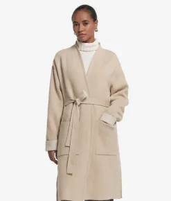 Cappotto reversibile in cashmere spinato