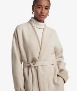 Cappotto reversibile in cashmere spinato