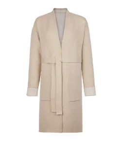Cappotto reversibile in cashmere spinato