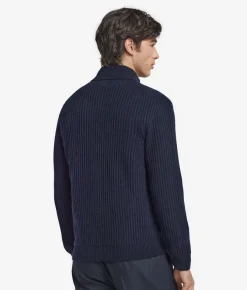 Cardigan a coste in Cashmere Ultrasoft