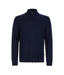 Cardigan a coste in Cashmere Ultrasoft