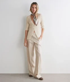 Cardigan a coste lamé