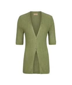Cardigan a coste lamé
