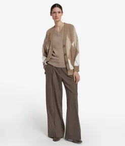 Cardigan a rombi in Cashmere Ultrasoft