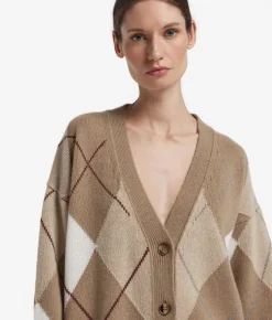 Cardigan a rombi in Cashmere Ultrasoft
