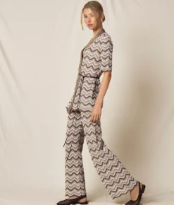 Cardigan chevron lamé
