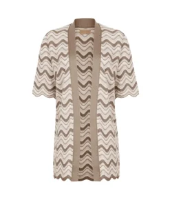 Cardigan chevron lamé