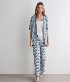 Cardigan chevron lamé