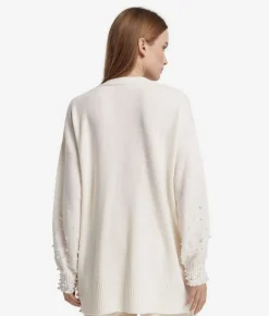 Cardigan con perle in Cashmere Ultrasoft