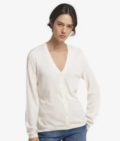 Cardigan con scollo a V in Cashmere Ultrafine