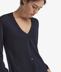 Cardigan con scollo a V in Cashmere Ultrafine