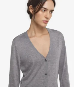 Cardigan con scollo a V in Cashmere Ultrafine