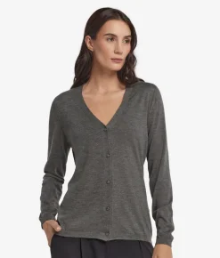Cardigan con scollo a V in Cashmere Ultrafine