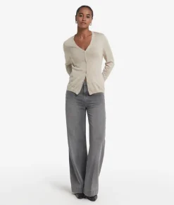 Cardigan con scollo a V in Cashmere Ultrafine