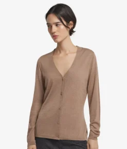 Cardigan con scollo a V in Cashmere Ultrafine