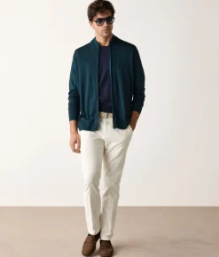 Cardigan con zip in Cashmere Ultrafine