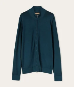Cardigan con zip in Cashmere Ultrafine