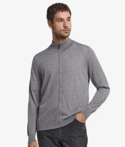 Cardigan con zip in Cashmere Ultrafine