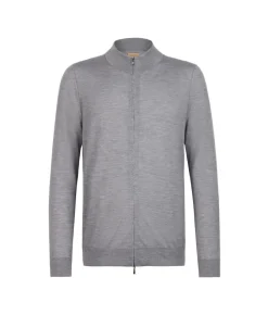 Cardigan con zip in Cashmere Ultrafine