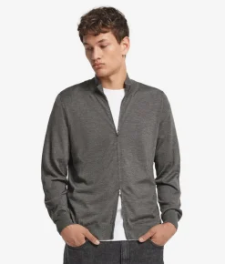Cardigan con zip in Cashmere Ultrafine