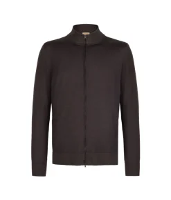 Cardigan con zip in Cashmere Ultrafine
