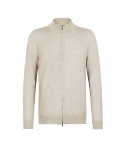 Cardigan con zip in Cashmere Ultrafine