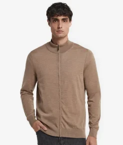 Cardigan con zip in Cashmere Ultrafine