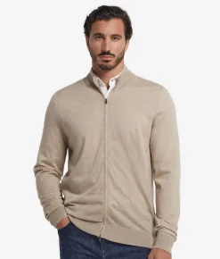 Cardigan con zip in Cashmere Ultrafine