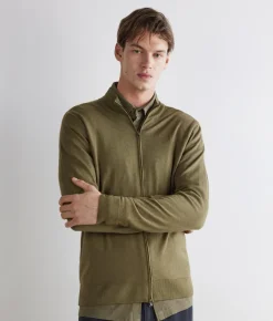 Cardigan con zip in Cashmere Ultrafine