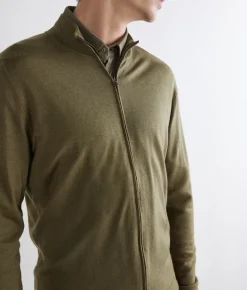 Cardigan con zip in Cashmere Ultrafine