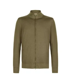 Cardigan con zip in Cashmere Ultrafine