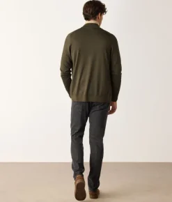 Cardigan con zip in Cashmere Ultrafine