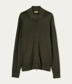 Cardigan con zip in Cashmere Ultrafine