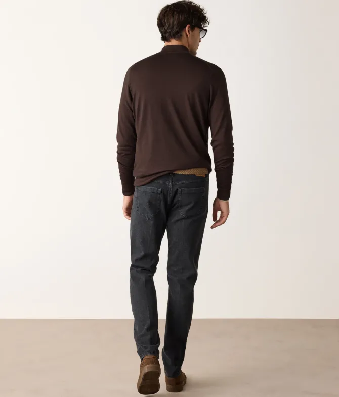 Cardigan con zip in Cashmere Ultrafine