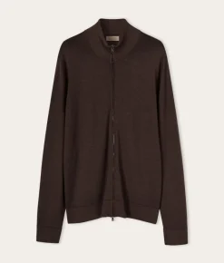 Cardigan con zip in Cashmere Ultrafine