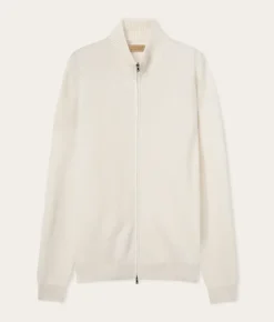 Cardigan con zip in Cashmere Ultrasoft