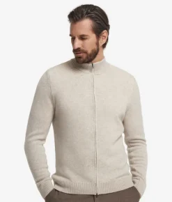Cardigan con zip in Cashmere Ultrasoft