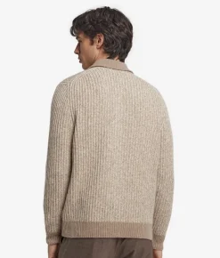 Cardigan con zip in Cashmere Undyed Ultrasoft