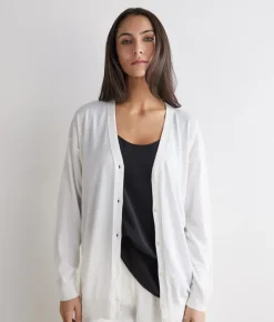 Cardigan in seta cotone